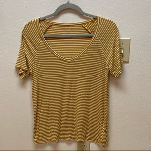 American Eagle Soft & Sexy V-Neck Striped Tee